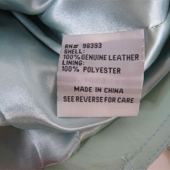 Pamela McCoy NWOT Women's Mint Green Leather Jacket, Size 1X - Picture 6 of 9